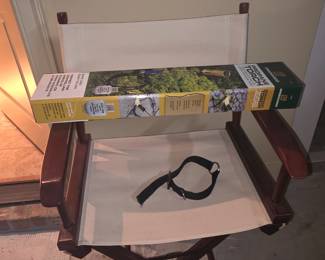Canvas bottom folding chair & propane torch