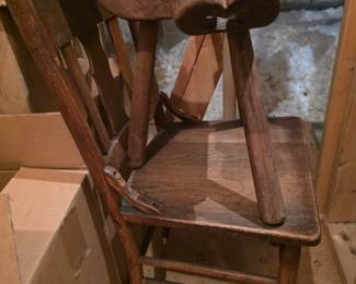 Vintage wooden chair + more