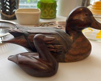 Vintage wooden ducks
