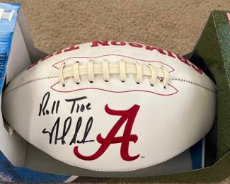 Nick Saban autographed football
