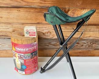 76 TimbertoteFirewoodSafetyMatchesFoldingPortableCampChair