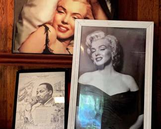 Marilyn Monroe Poster, Wall Art, And Framed MLK Art