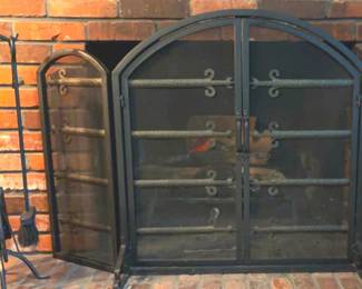 Fireplace Screen And Tools