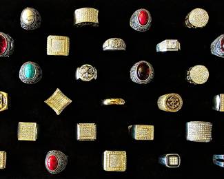 Men's handcrafted rings. We have all kinds of sterling silver rings and necklaces.