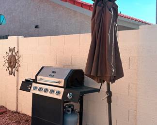 grill and umbrella