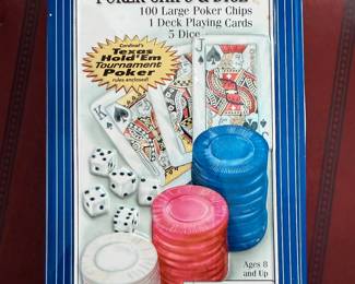 poker chips and dice