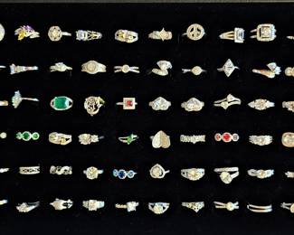 We have all kinds of sterling silver rings and necklaces.
