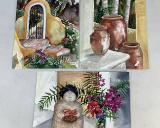 Watercolor Paintings of Still Life & Architecture