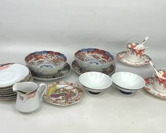 Imari-Style Bowls, Cups & Saucers