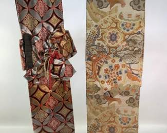 Traditional Japanese Silk Obi Kimono Sash