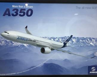 Framed Airbus A350 Poster