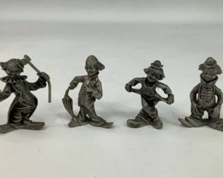 Pewter Clown Figures