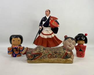 Traditional Japanese Kokeshi & Hakata Dolls