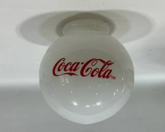 Vintage Coca-Cola Glass Lamp Globe