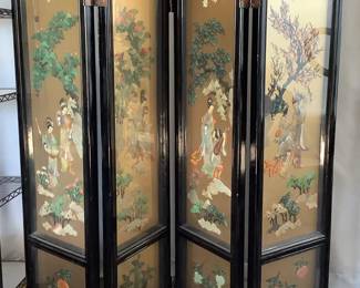 4-Panel Chinese Folding Room Divider
