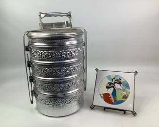 4-Tier Tiffin Carrier and Trivet