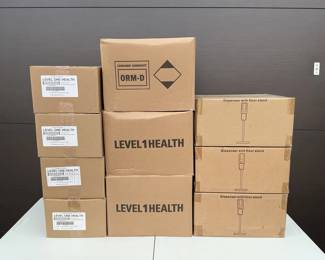 Level One Health Hand Sanitizer Dispensers with Floor Stands