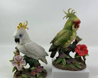 Andrea Porcelain Cockatoo Figurines