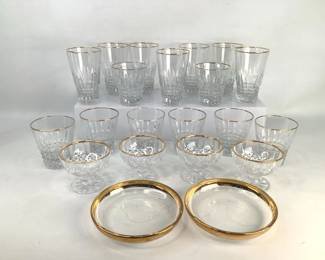 Glassware with Gold Rim