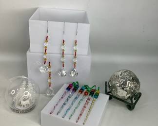 Glass Icicles and Other Christmas Decor