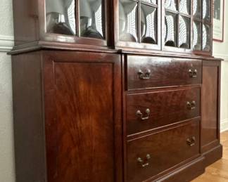 Antique Dining Set: China Cabinet, Buffet and Table and Chairs.