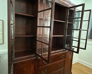Antique Dining Set: China Cabinet, Buffet and Table and Chairs.