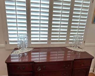Antique Dining Set: China Cabinet, Buffet and Table and Chairs.