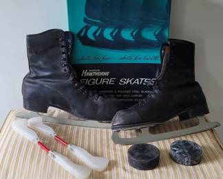 Vintage Leather Men's Figure Skates Size 10