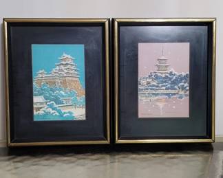 Japanese Framed Art Lot of 2