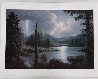 Jesse Barnes Signed Moonlight Reflections Print