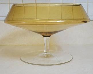 MCM Gold Glass Candy Bowl