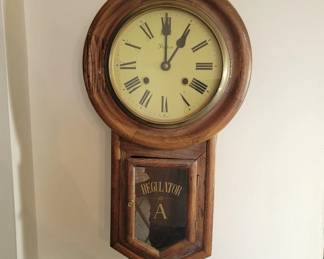 Antique Regulator A Wall Clock