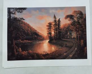 Jesse Barnes Signed Peaceful Evening Print