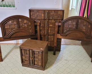 MCM Lane Brutalist Bedroom furniture