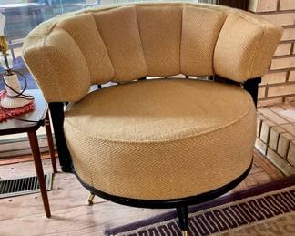 1950’s Barrel Back Swivel Club Chair