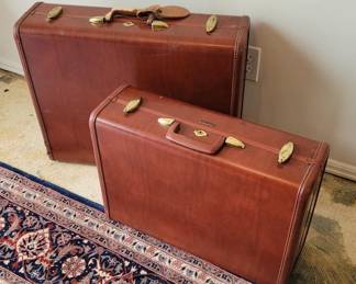Vintage Leather Samsonite Suitcases