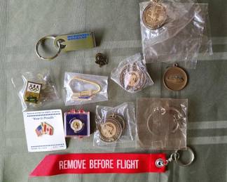 Assorted Pins and Keychains