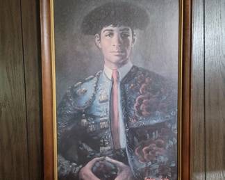 Large Framed Mexican Matador Print by B Weber