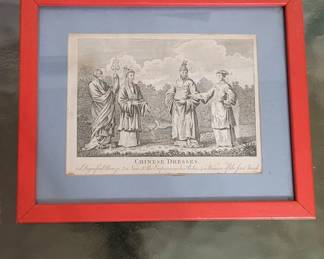 Chinese Framed Etching