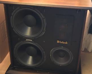 Speaker with front panels removed - professionally refoamed about 10 years ago. They sound good!