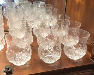 Eden by Orrefors beer glasses 3 7/8” tall (Sweden)