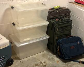Plastic totes & luggage