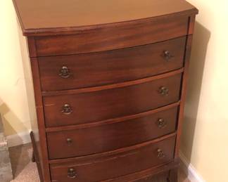 Vintage mahogany sewing cabinet - tops lifts up