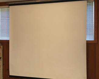 Pull down movie screen by Draper Screen Co. (71” wide)