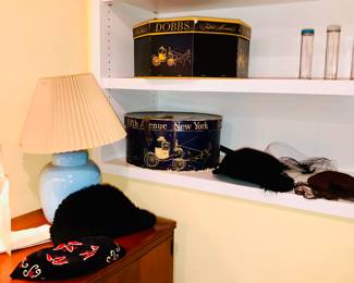 Vintage hat boxes + a few hats