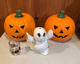 A few Halloween decorations
