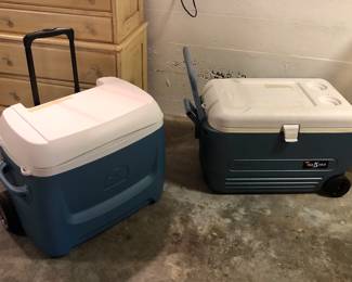 Big Igloo coolers on wheels