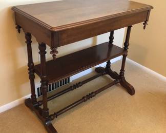 Antique table (30”L, 17”D, 27.5”)
