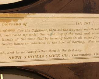 Label inside clock