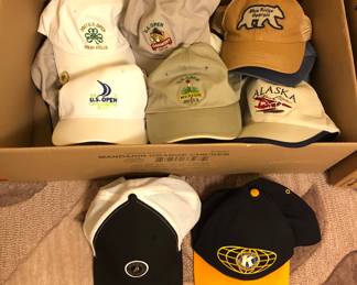 Ball caps including some from U.S. Open